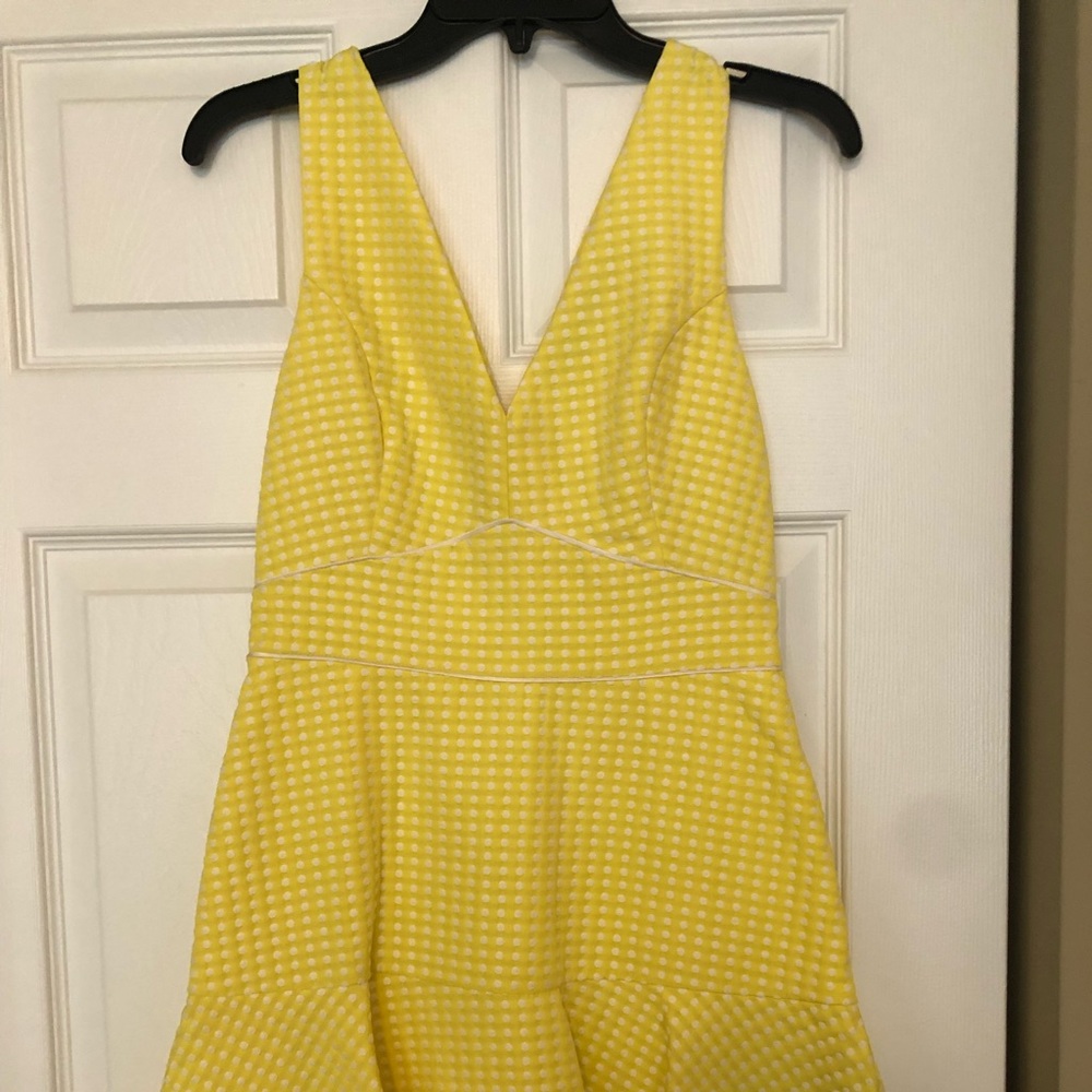 Yellow polka-dot party dress. Size small.